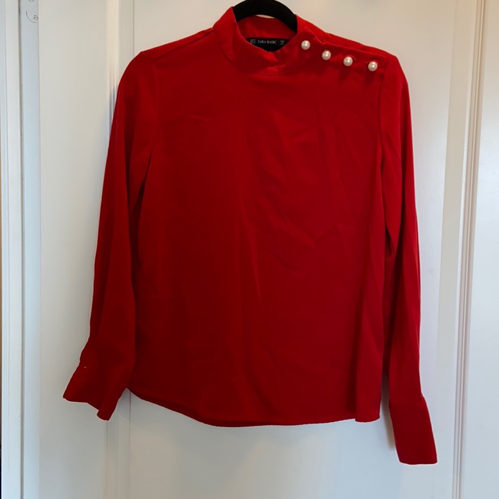 Zara Blouse with pearl details